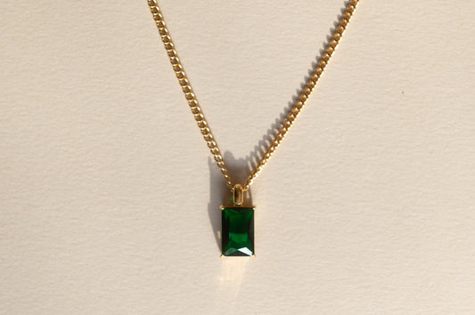 Emerald Pendant Necklace